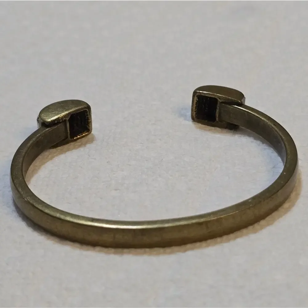 LIA SOPHIA KIAM FAMILY BRONZE‎ CUT CRYSTAL CUFF BANGLE BRACELET